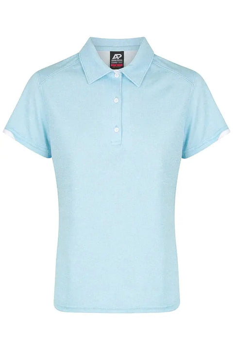 Aussie Pacific Ladies Morris Polo Shirt 2317 Aussie Pacific LIGHT BLUE/WHITE 6