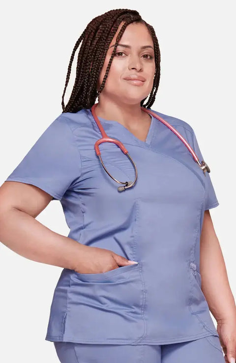 Cherokee Revolution Women's Mock Wrap Scrub Top WW610 Simply Scrubs Australia