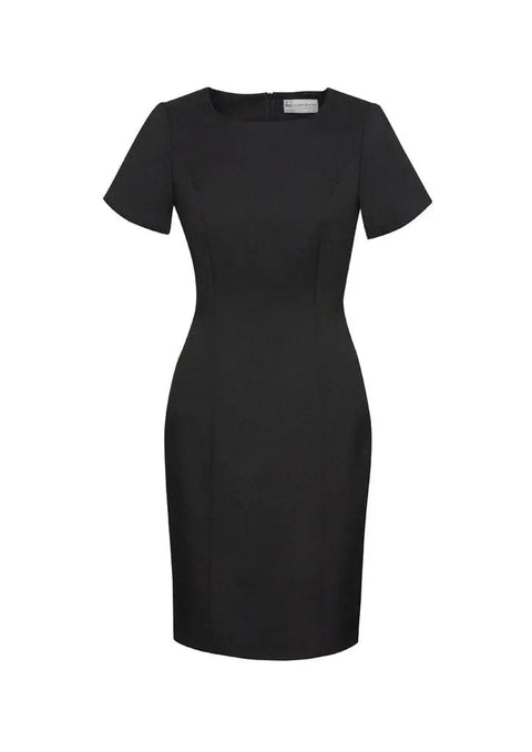 Biz Corporates Women's Short Sleeve Shift Dress 30112 - Flash Uniforms