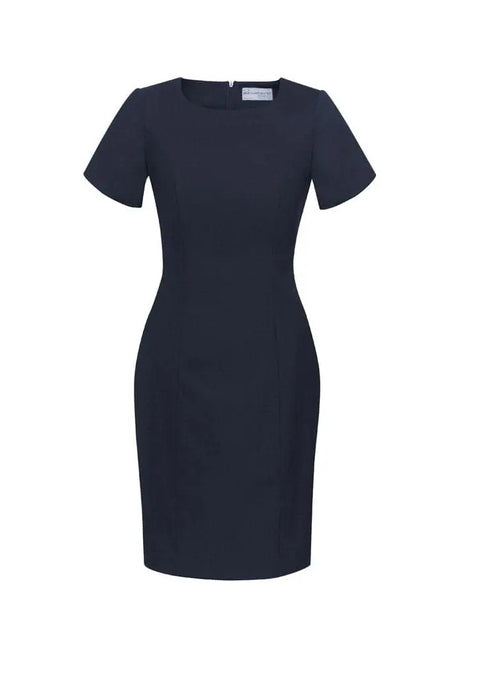 Biz Corporates Women's Short Sleeve Shift Dress 34012 - Flash Uniforms
