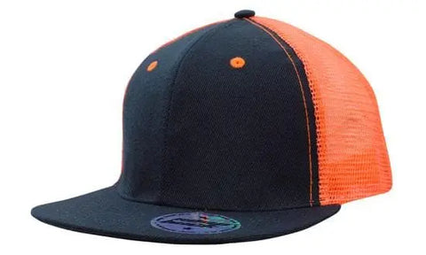 Headwear Hi-viz Mesh Back Flat Peak Cap X12 - 3818 - Allsorts Workwear