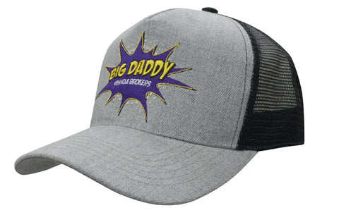 Headwear Grey Marle W/mesh Back Cap X12 - 3821 - Allsorts Workwear