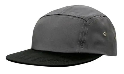 Headwear Square Front Flat Peak Cotton Cap X12 - 3899 - Allsorts Workwear