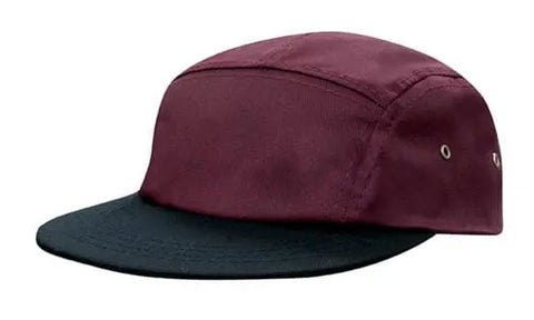 Headwear Square Front Flat Peak Cotton Cap X12 - 3899 - Allsorts Workwear