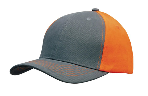 Headwear Brushed Heavy Cotton 2 Tone Cap X12 - 4001 - Allsorts Workwear