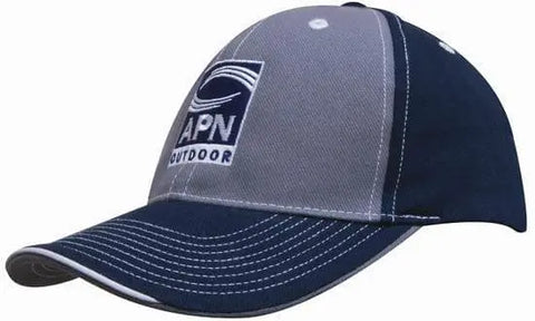 Headwear 2 Tone With Sandwich Lip Cap X12 - 4053 - Allsorts Workwear