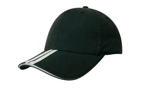 Headwear Bhc 2 Stripe Peak & Sandwich Cap X12 - 4074 - Allsorts Workwear
