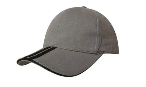 Headwear Bhc 2 Stripe Peak & Sandwich Cap X12 - 4074 - Allsorts Workwear