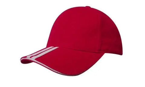 Headwear Bhc 2 Stripe Peak & Sandwich Cap X12 - 4074 - Allsorts Workwear