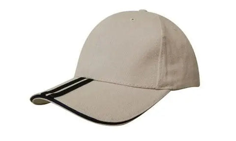 Headwear Bhc 2 Stripe Peak & Sandwich Cap X12 - 4074 - Allsorts Workwear
