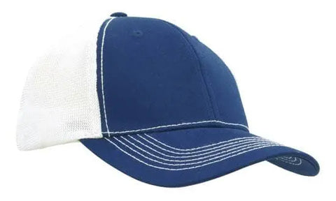 Headwear Chino Twill W/hi-tech Mesh Cap  X12 - 4123 - Allsorts Workwear