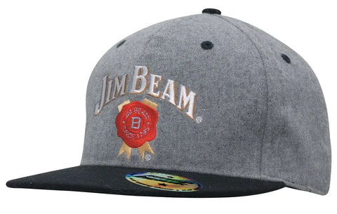 Headwear Grey Marle Flannel Flat Peak Cap X12 - 4135 - Allsorts Workwear