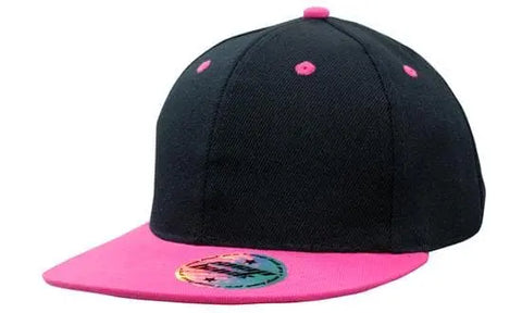Headwear Kids Amer/t Flat Peak 2 Tone Cap X12 - Allsorts Workwear