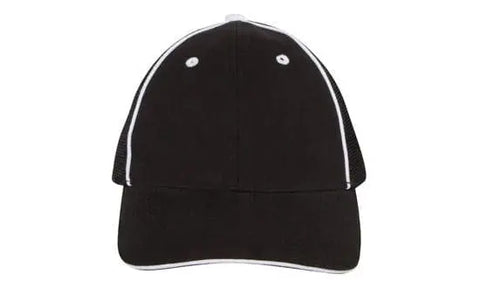 Headwear Brushed Chino W/hi-tech Mesh Cap X12 - 4172 - Allsorts Workwear