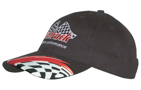 Headwear Brushed Ctn W/swoosh & Check Cap X12 - 4183 - Allsorts Workwear