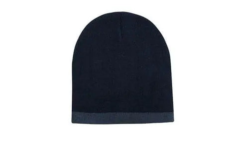 Headwear Acrylic Two Tone Roll Down Beanie X12 - 4188 - Allsorts Workwear