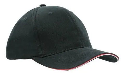 Headwear Brush Heavy Cotton Double Sandwich Cap X12 - 4212 - Allsorts Workwear