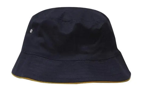 Headwear Bucket Hat With Sandwich Trim Brushed Heavy Sports Twill *no Sandwich* X12 - Allsorts Workwear