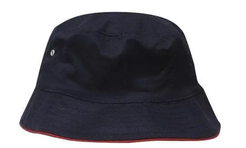 Headwear Bucket Hat With Sandwich Trim Brushed Heavy Sports Twill *no Sandwich* X12 - Allsorts Workwear