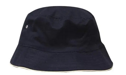Headwear Bucket Hat With Sandwich Trim Brushed Heavy Sports Twill *no Sandwich* X12 - Allsorts Workwear