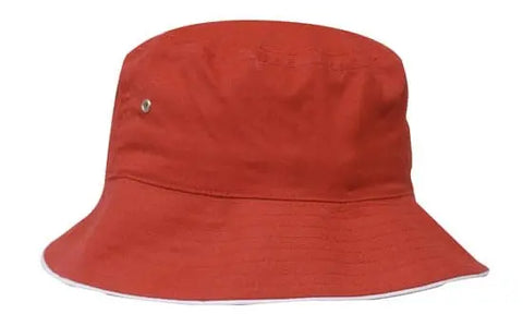 Headwear Bucket Hat With Sandwich Trim Brushed Heavy Sports Twill *no Sandwich* X12 - Allsorts Workwear