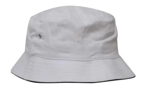 Headwear Bucket Hat With Sandwich Trim Brushed Heavy Sports Twill *no Sandwich* X12 - Allsorts Workwear