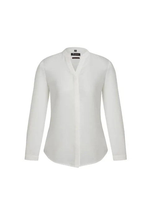 Biz Corporates Juliette Womens Plain Blouse 44210 Corporate Wear Biz Corporates 4 Ivory