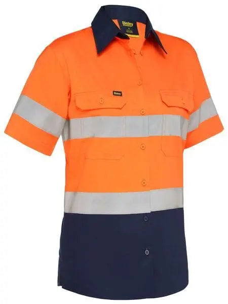 Bisley Women's Taped Cool Lightweight Hi Vis Drill Shirt BL1896 - Allsorts Workwear
