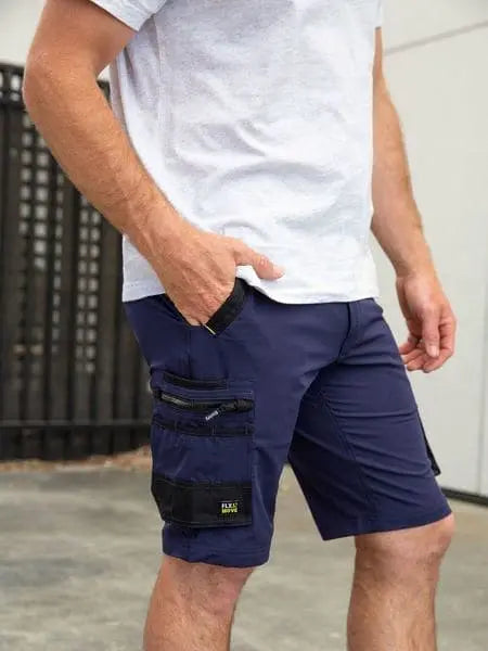 Bisley Flex & Move 4 Way Stretch Zip Cargo Shorts BSHC1332 - Allsorts Workwear