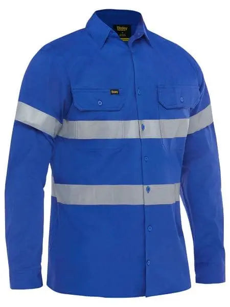 Bisley Workwear Taped Lightweight Hi Vis Drill Shirt BS6883T - Allsorts Workwear