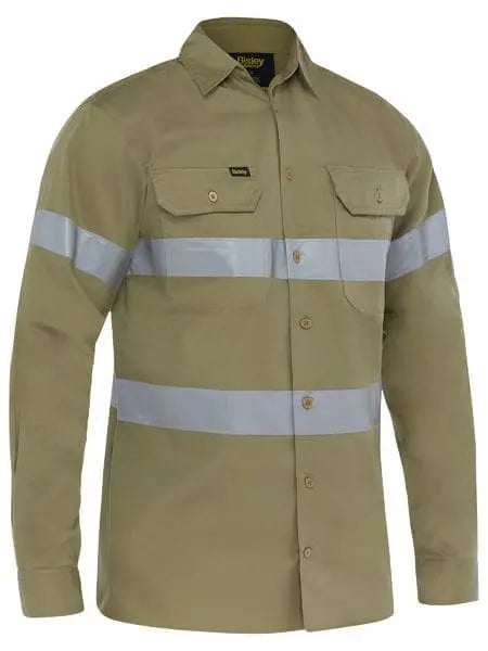 Bisley Workwear Taped Lightweight Hi Vis Drill Shirt BS6883T - Allsorts Workwear