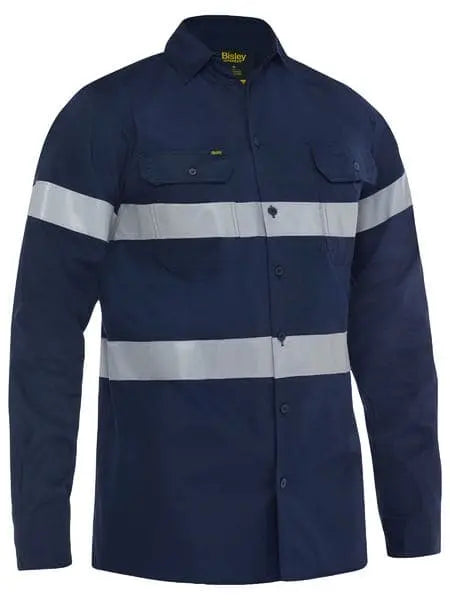 Bisley Workwear Taped Lightweight Hi Vis Drill Shirt BS6883T - Allsorts Workwear
