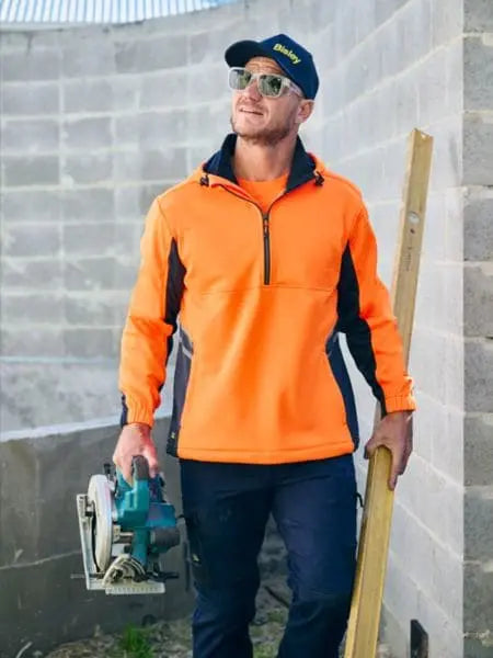 Bisley Workwear Hi Vis Water Repellent Fleece Hoodie BK6571 - Allsorts Workwear