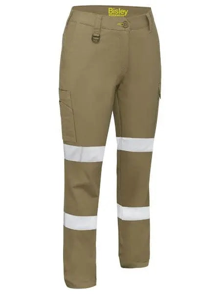 Bisley Women's Stretch Taped Cotton Cargo Work Pants BPLC6008T - Allsorts Workwear