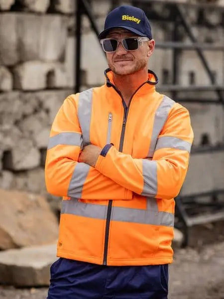 Bisley X Taped Hi Vis Softshell Jacket BJ6059XT - Allsorts Workwear