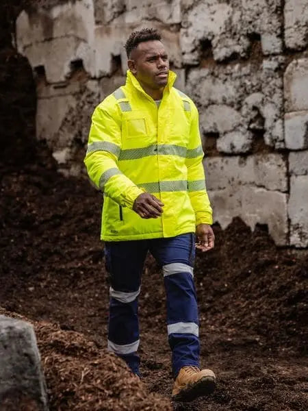Bisley Taped Hi Vis Heated Jacket with Hood BJ6842T - Allsorts Workwear
