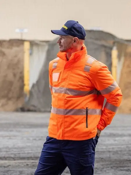 Bisley Taped Hi Vis Heated Jacket with Hood BJ6842T - Allsorts Workwear