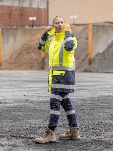 Bisley Taped Women's Hi Vis 5 in 1 Rain Jacket BKL6975 - Allsorts Workwear