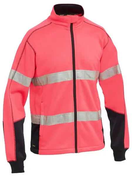 Bisley Men's Taped Hi Vis Zip Front Fleece BK6611T - Allsorts Workwear