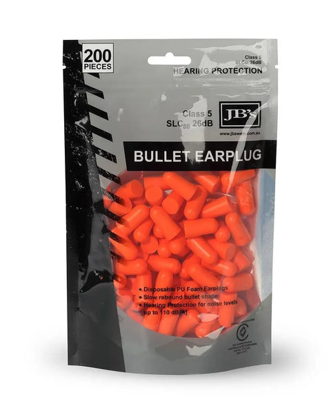 JB's BULLET SHAPED EARPLUG (200 PIECES) 8P045 - Allsorts Workwear