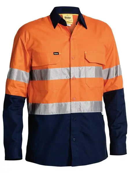 Bisley Workwear 3m Taped X Airflow™ Ripstop Hi Vis Long Sleeve Shirt BS6415T - Allsorts Workwear