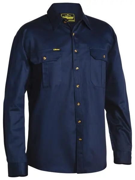Bisley Workwear Original Cotton Drill Shirt Long Sleeve BS6433 - Allsorts Workwear