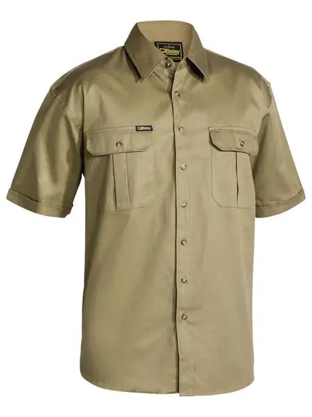 Bisley Workwear Original Cotton Drill Short Sleeve Shirt BS1433 - Allsorts Workwear