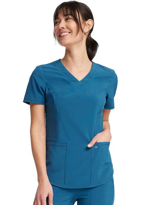 Cherokee Allura Women's Mock Wrap Scrub Top CKA688 Simply Scrubs Australia