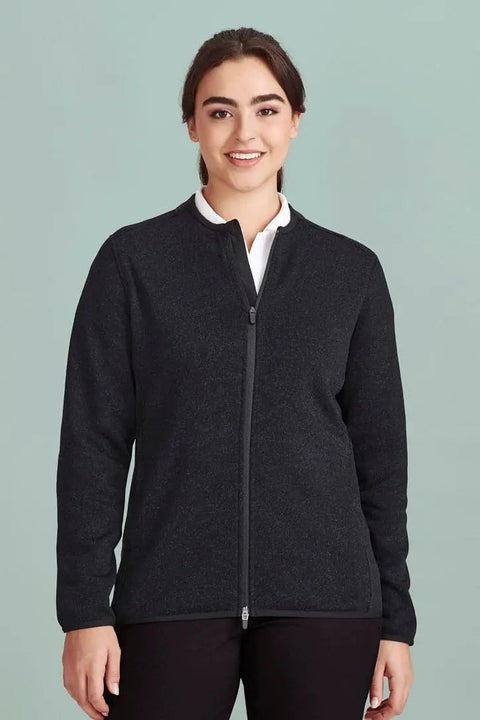 Biz Care Nova Womens Knit Jacket CO342LJ  Flash Uniforms Navy Marle XS