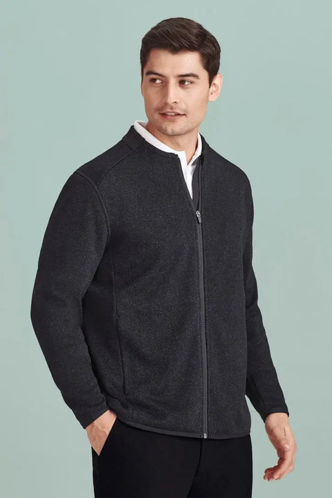 Biz Care Nova Men's Knit Jacket CO342MJ  Flash Uniforms Navy Marle XS