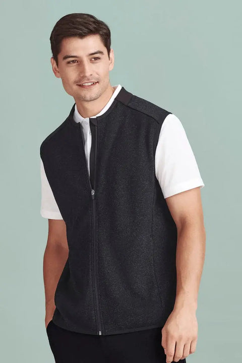 Biz Care Nova Men's Knit Vest CO343MV  Flash Uniforms Navy Marle XS