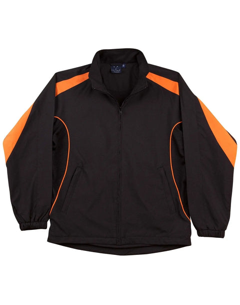 Legend Kids Warm Up Jacket JK53K Casual Wear Winning Spirit 6K Black/Orange