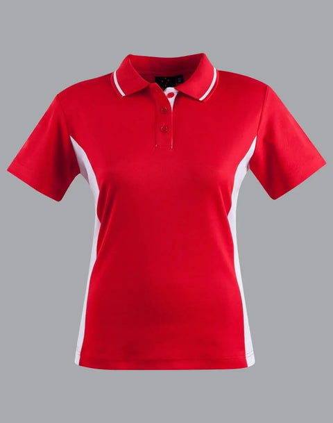 Teammate Polo Shirt Ladies PS74 Casual Wear Winning Spirit 8 Red/White