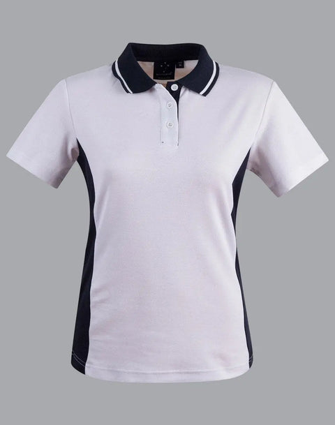 Teammate Polo Shirt Ladies PS74 Casual Wear Winning Spirit 8 White/Navy